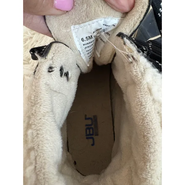 Waterproof JBU Boots Winter Snow Boots‎ Lace Up Black Faux Fur - Image 9