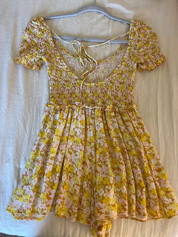 Urban Outfitters Yellow Floral Romper - Image 5