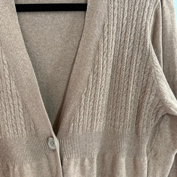 Apt. 9 Women's Brown Cardigan Button Up Sweater Size XL - Image 2