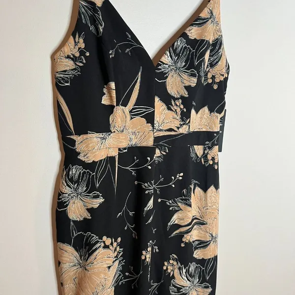 Lulus Darling Daylily Black Floral Print High-Low Maxi Dress - Image 3
