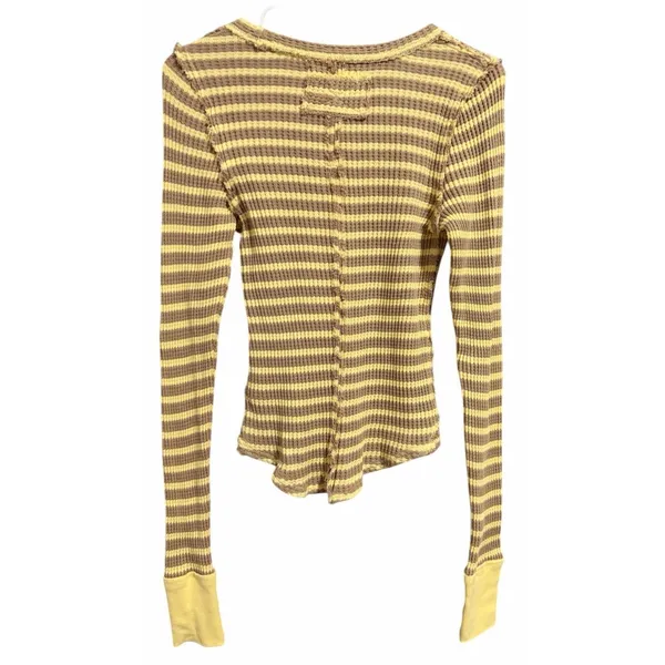 Free People We The Free Pretty Little Thermal Oat Combo-Elise Stripe Women's Size Small‎ - Image 2
