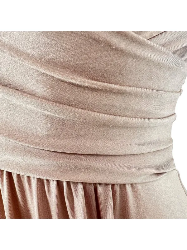 La Femme Blush Pink Strapless High Slit Floor-Length Formal Gown Size 6 - Image 9