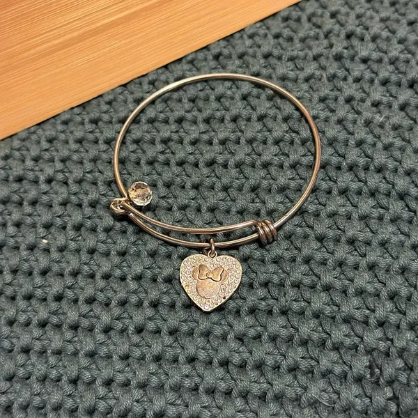 Disney Minnie Mouse Mickey Silver Alex Ani Style Bracelet ILL BE YOUR MINNIE - Image 2