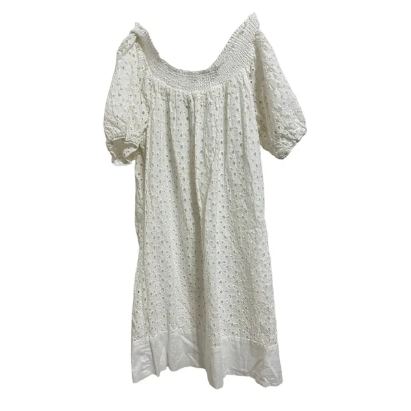 Max & Cleo Isabella Eyelet white mini Dress size‎ Medium - Image 2