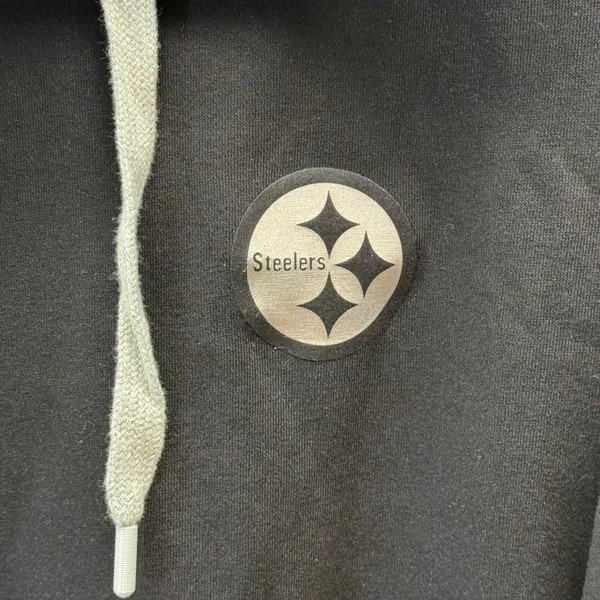 NWT Antigua Pittsburgh Steelers Womens Victory Hoodie‎ Black NFL Sweatshirt L - Image 4