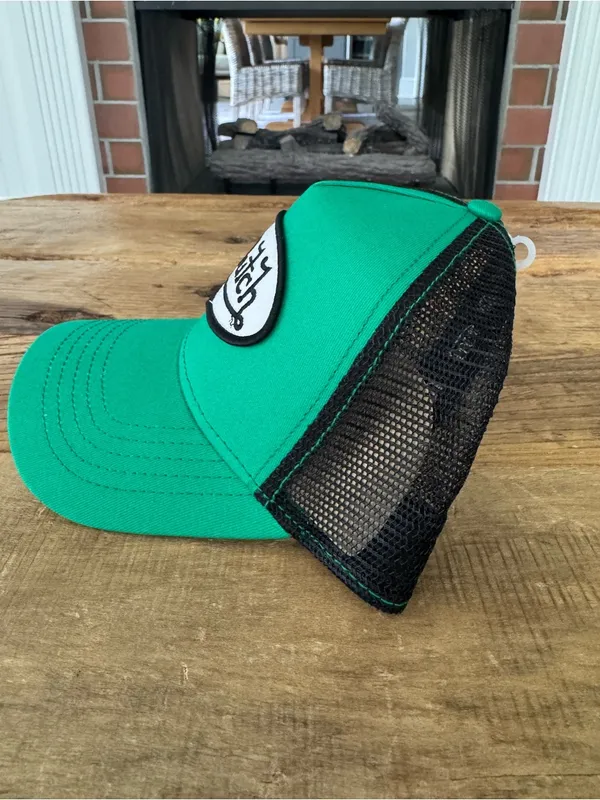 NWT Authentic Von Dutch Green & Black Trucker Hat ~ with authentic hologram! - Image 4
