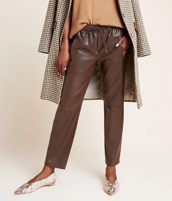 Anthropologie Leather Pants - Image 3