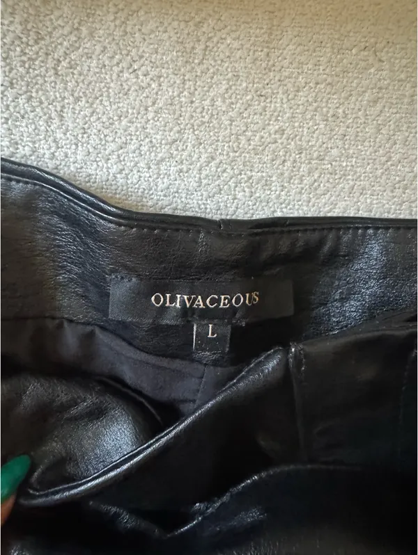 These Three Boutique Leather Shorts Faux - Image 4