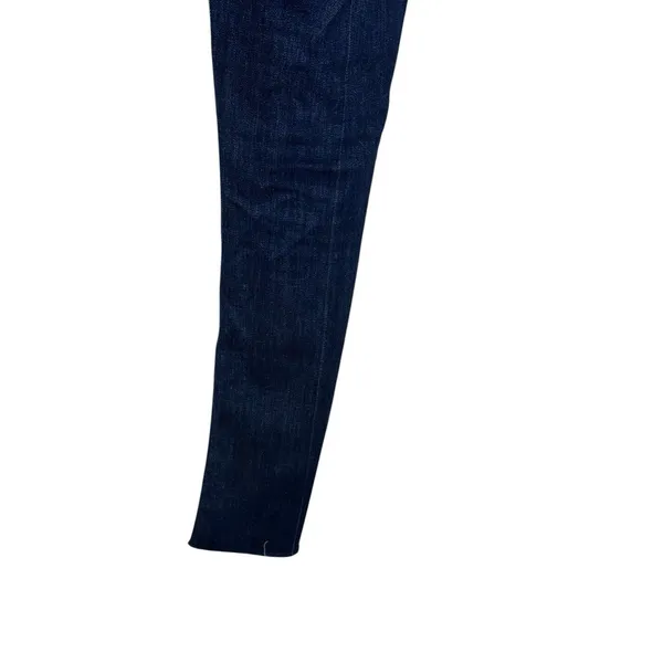 Mother Women's Jeans The Runaway Skinny‎ Leg Raw Hem Dark Wash Denim Blue 30X30 - Image 7