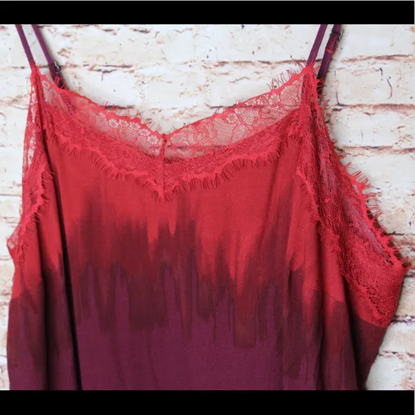 Apt. 9 | Red/Purple Gradient Lace V-Neck Cami - Image 2