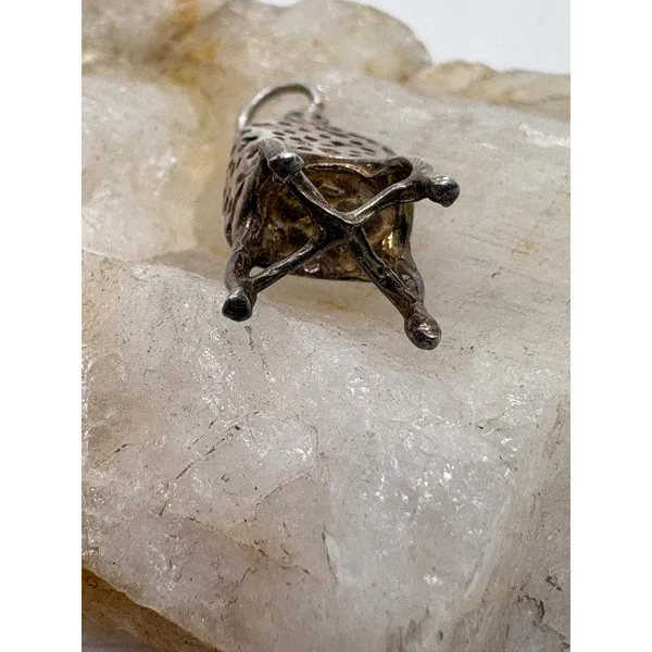 Vintage Sterling Silver Chair Charm Miniature Furniture Pendant 1.84g - Image 6