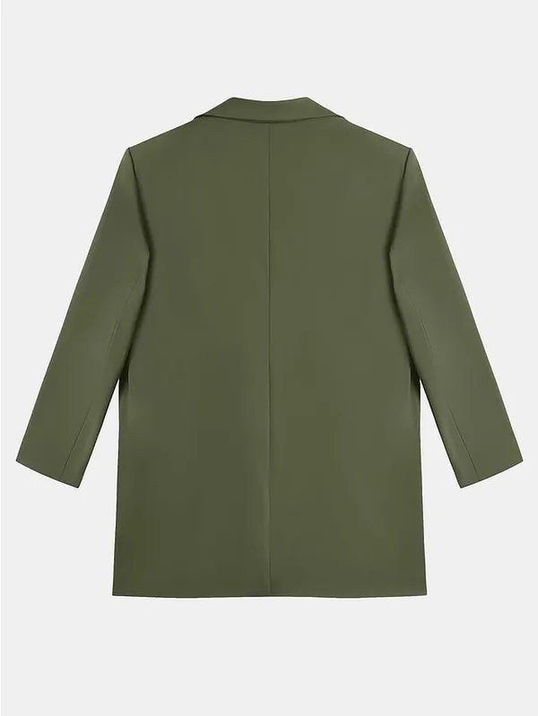 NWT Cupshe x JoJo Olive Green Longline Blazer Size Small - Image 2