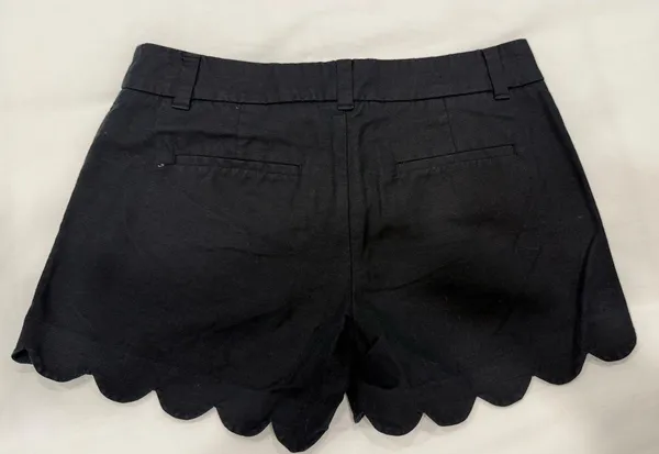 J Crew linen black shorts sz 2 - Image 3