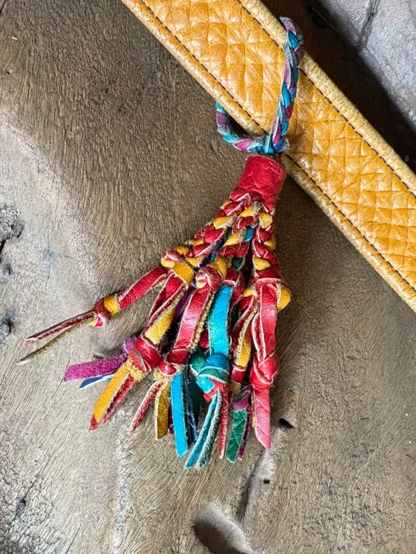Vintage Narda Collection East West boho chic hippie fringed crossbody bag purse - Image 2