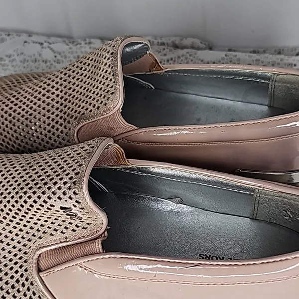 MICHAEL Michael Kors blush pink leather mesh slip on boat shoes flats sz 9 - Image 6