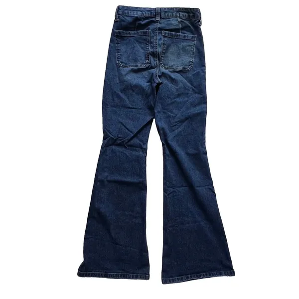 Celebrity Pink High Rise Braided Waist Patch Pocket Flare Jeans 7/28 70s Retro - Image 2
