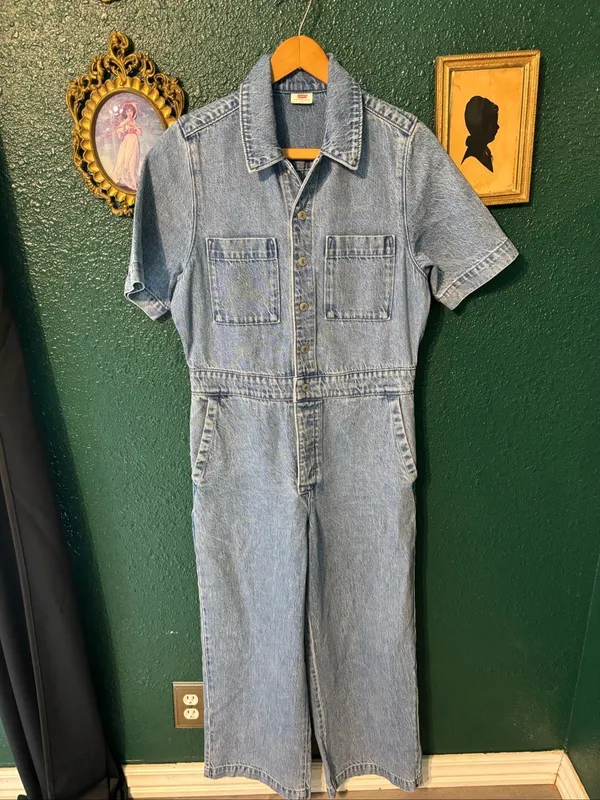 Levi's Denim Boilersuit Jumpsuit Size XS Blue - Image 2