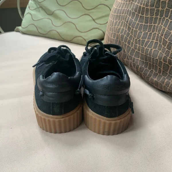 J/Slides‎ Suede Platform Sneaker Black Size 8 - Image 7
