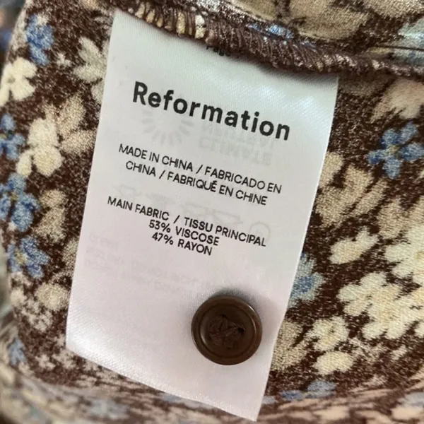 NWT reformation Blake long‎ sleeve shift dress M - Image 6