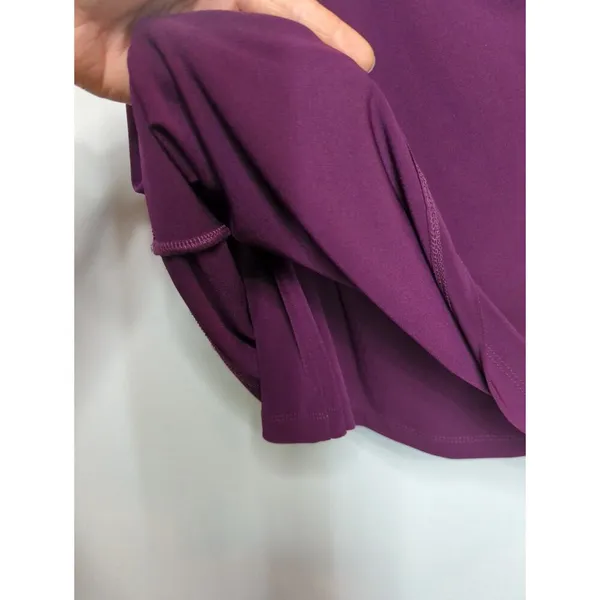 Lauren‎ Ralph Lauren Purple Ruched Jeweled Neck Midi Sheath Dress Size 12 - Image 6