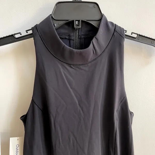 Outdoor Voices Zoom Bloom Dress Women XS Black Athleisure Mock Neck Mini W401879 - Image 4