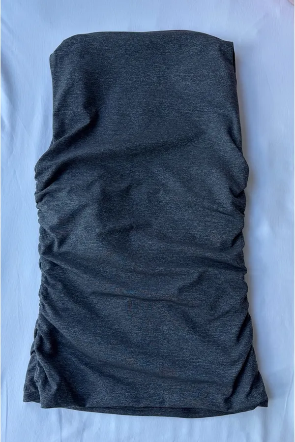 Aritzia Women’s Original Contour Flourish Top Charcoal Grey Size M - Image 2