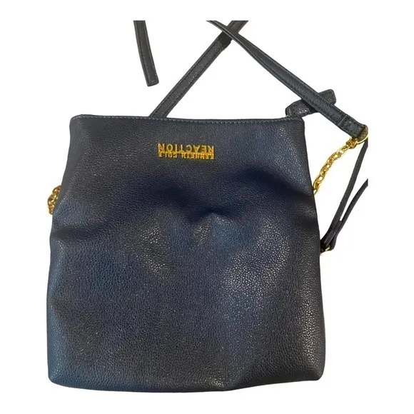 Kenneth‎ Cole Reaction Navy Blue Crossbody/ Wristlet - Image 5
