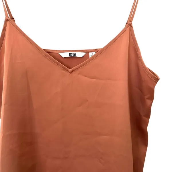 UNIQLO Satin V-Neck‎ Camisole Rust Orange NWOT Small - Image 4