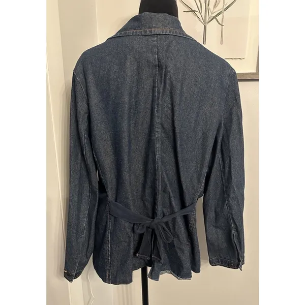 Havana Jacks Cafe Blue Denim Long Sleeve Jacket Jean Women’s Size 1X Vintage EUC - Image 2