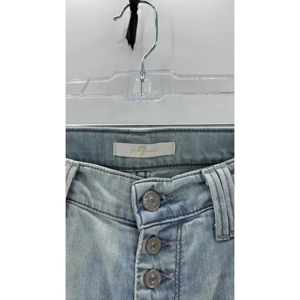 7 For All Mankind Dojo High Rise Flare Jeans button fly size 25 festival casual - Image 4