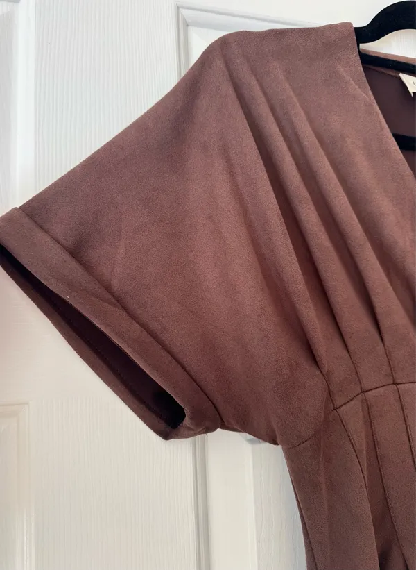 Anthropologie The Tobie Faux Suede Maxi Shirt Dress by Exquise, Size XS - Image 12