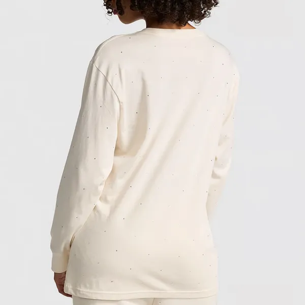PINK Victoria Secret White Bling Cotton Long Sleeve‎ - Image 4