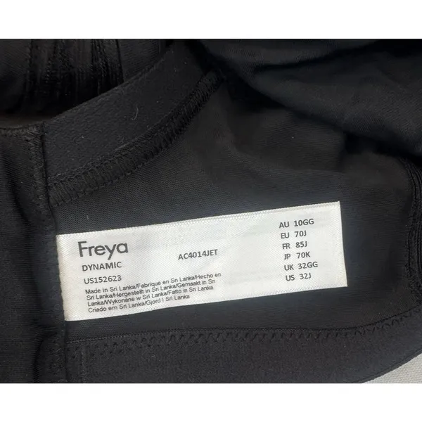 Freya Dynamic Wireless Sports Bra High Impact Racerback Black 32J - Image 7