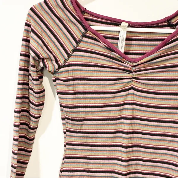Free People Intimately Women's Put A Stripe On It Thong‎ Bodysuit Size XS - Image 3
