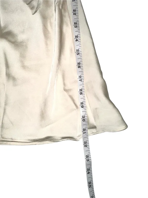 NWT Oh Polly Asymmetric Cut-out Long Sleeve Ivory Mini Dress US 0 - Image 10