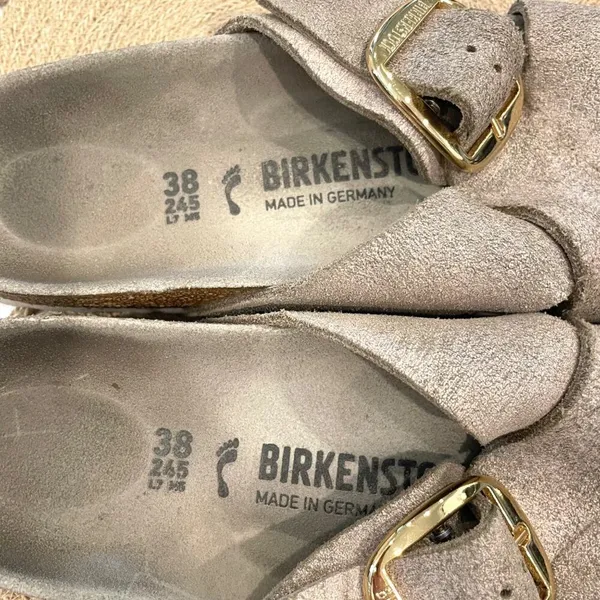 Birkenstock Metallic Rose Gold Siena Big Buckle Cross Strap Sandal EU 38 Coastal - Image 4