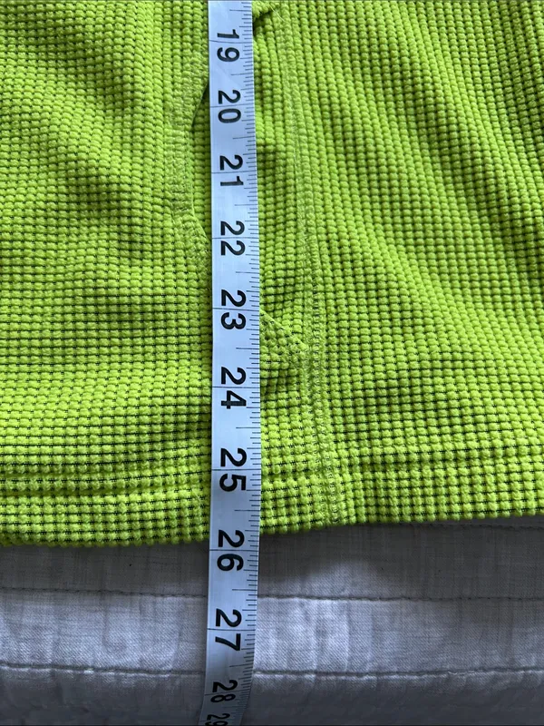 Tek gear Y2K Vtg bright chartreuse grid fleece quarter zip pullover XL - Image 7