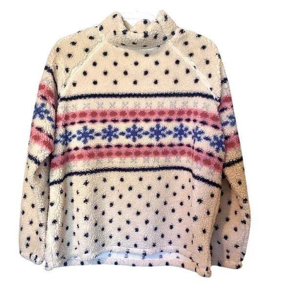 St. John's Bay Long Sleeve Mock Neck Sherpa Pullover Sweater - Image 2