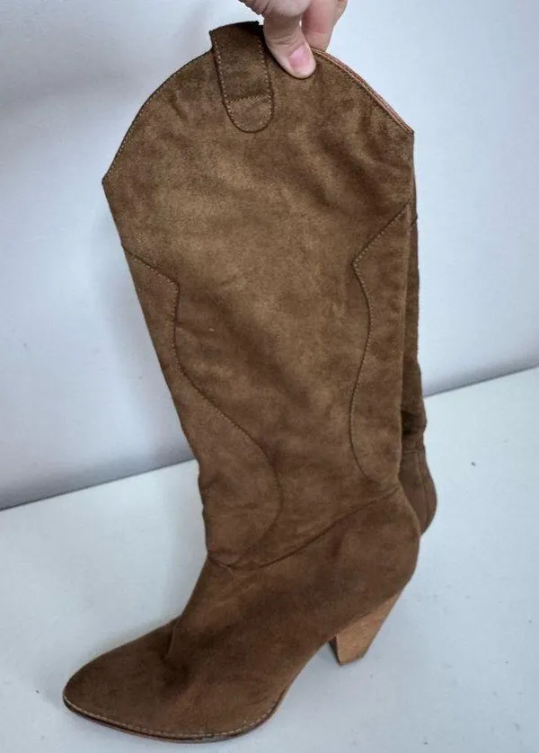 MI.IM Bohemian Western Tall Slouch Womens Camel Boots 10 - Image 3