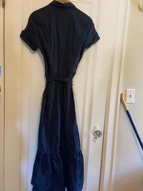 J. Crew Ruffle-front Maxi Dress in Cotton Poplin - Image 6
