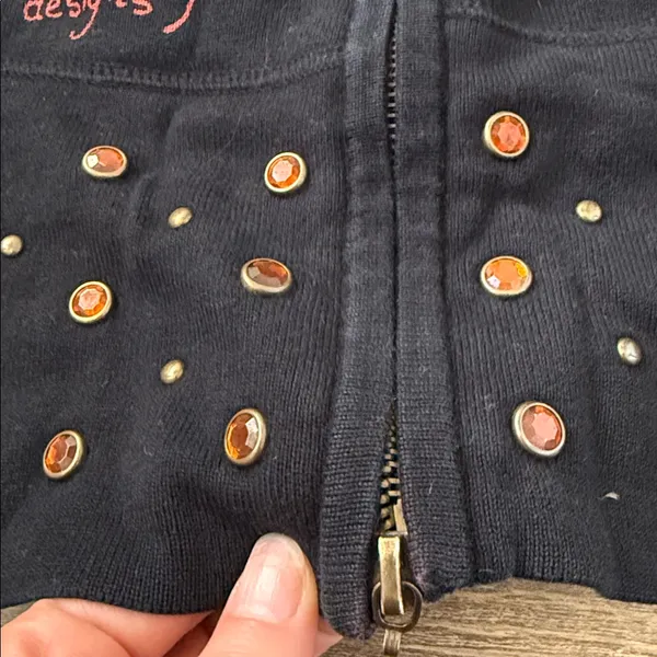Ed Hardy Y2K Black True Love Hoodie Size XS - Image 6