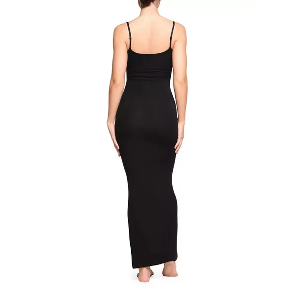 Skims Soft Lounge Long Slip Dress Black Size Large NWT Authentic - Image 3