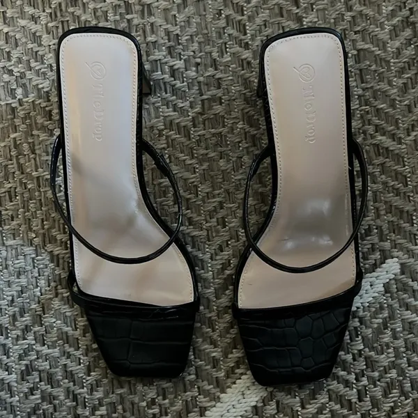 The drop Avery Square Toe pump Womens Sz 11 Black - Image 4
