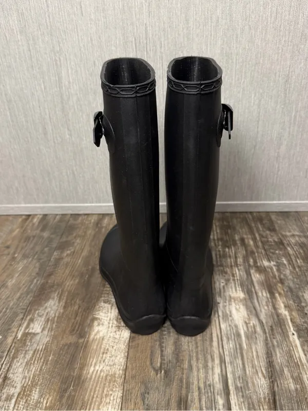 Kamik Black Tall Waterproof Rain Boot with Side Buckle Size 7 - Image 15