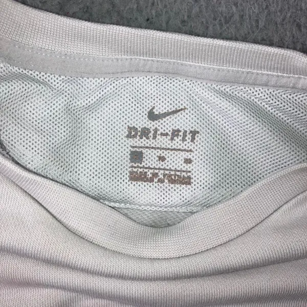Nike Dri-FIT Big Swoosh Sweatshirt XL Neutral Sporty Colorblock Brown Gray White - Image 15