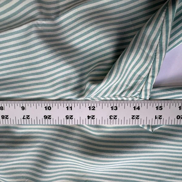 Adrienne Vittadini Silk Striped Pajama Lounge Pants Womens M Green White Vintage - Image 7