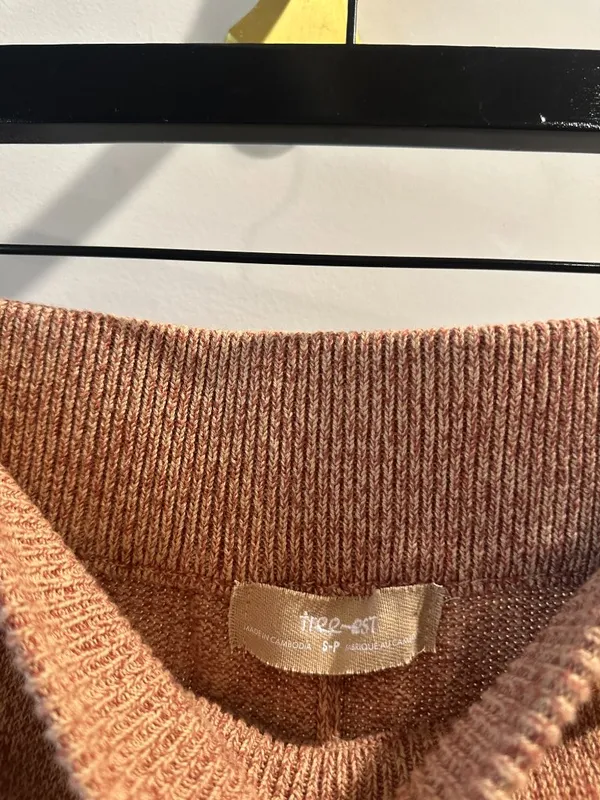 FREE PEOPLE Button Up Sweater Set in Chutney Sand Combo Size Small NWT - Image 7