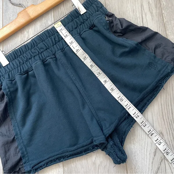 Free People Shorts sweat half way there womens Navy Blue (small) loungewear - Image 3