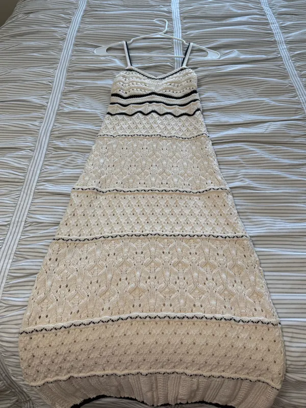 Commense Knit Dress White - Image 3