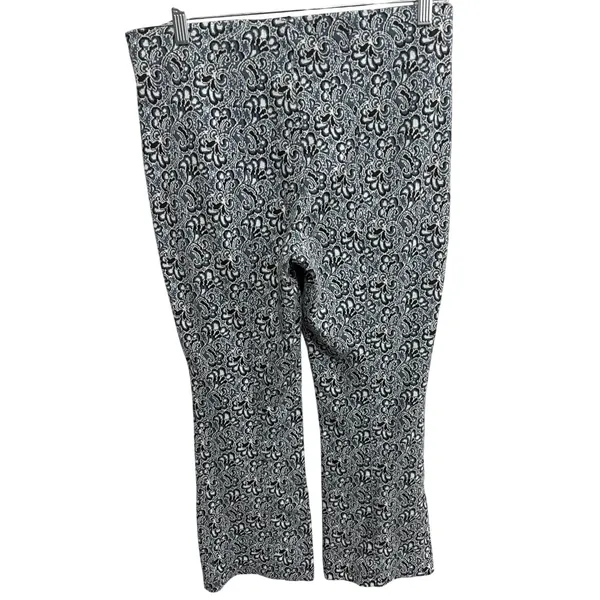 Maeve The Margot Kick Flare Cropped Pants Women’s Small Blue Floral Paisley - Image 3